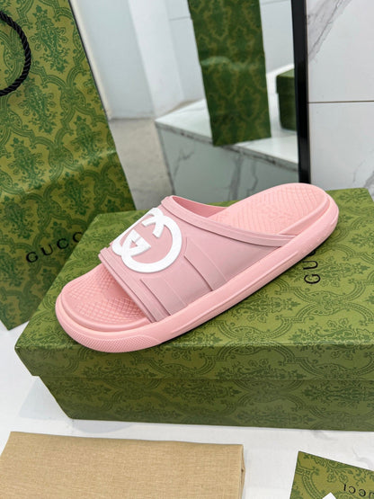 PLATFORM SLIPPERS IN LIGHT PINK IMPORTED TPU