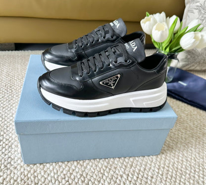 PRA BLACK THICK SOLE SNEAKER BLACK CALFSKIN