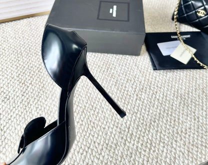 D'ORSAY PUMPS IN BLACK SMOOTH CALFSKIN