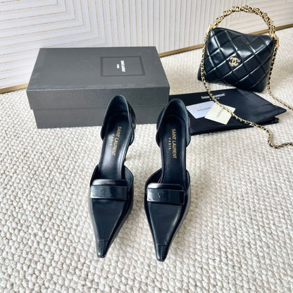 D'ORSAY PUMPS IN BLACK SMOOTH CALFSKIN