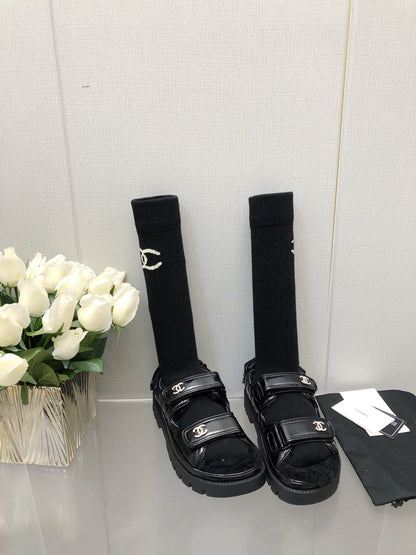 DAD SANDAL BLACK LAMBSKIN