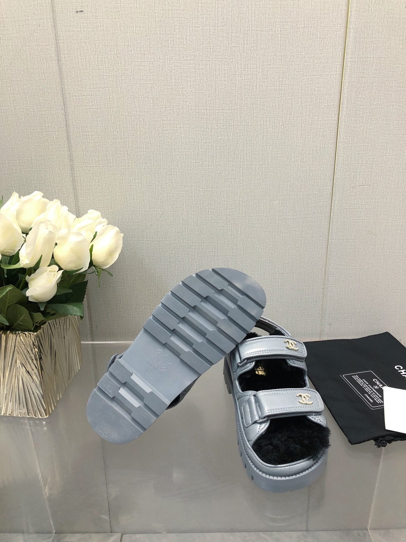 DAD SANDAL SAPHIRE BLUE LAMBSKIN