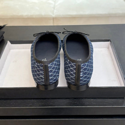 BALLET FLATS IN AEGEAN BLUE MONOGRAM DENIM