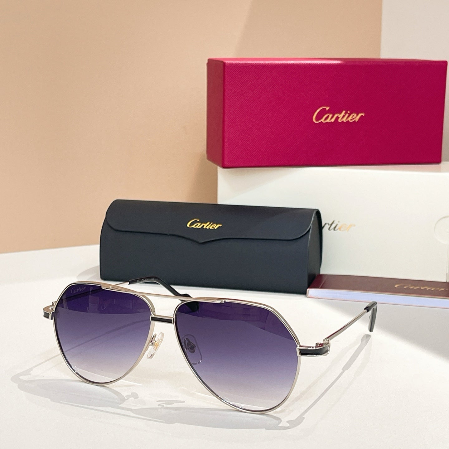 PREMIÈRE AVIATOR FRAME SUNGLASSES CT0334S IN METAL