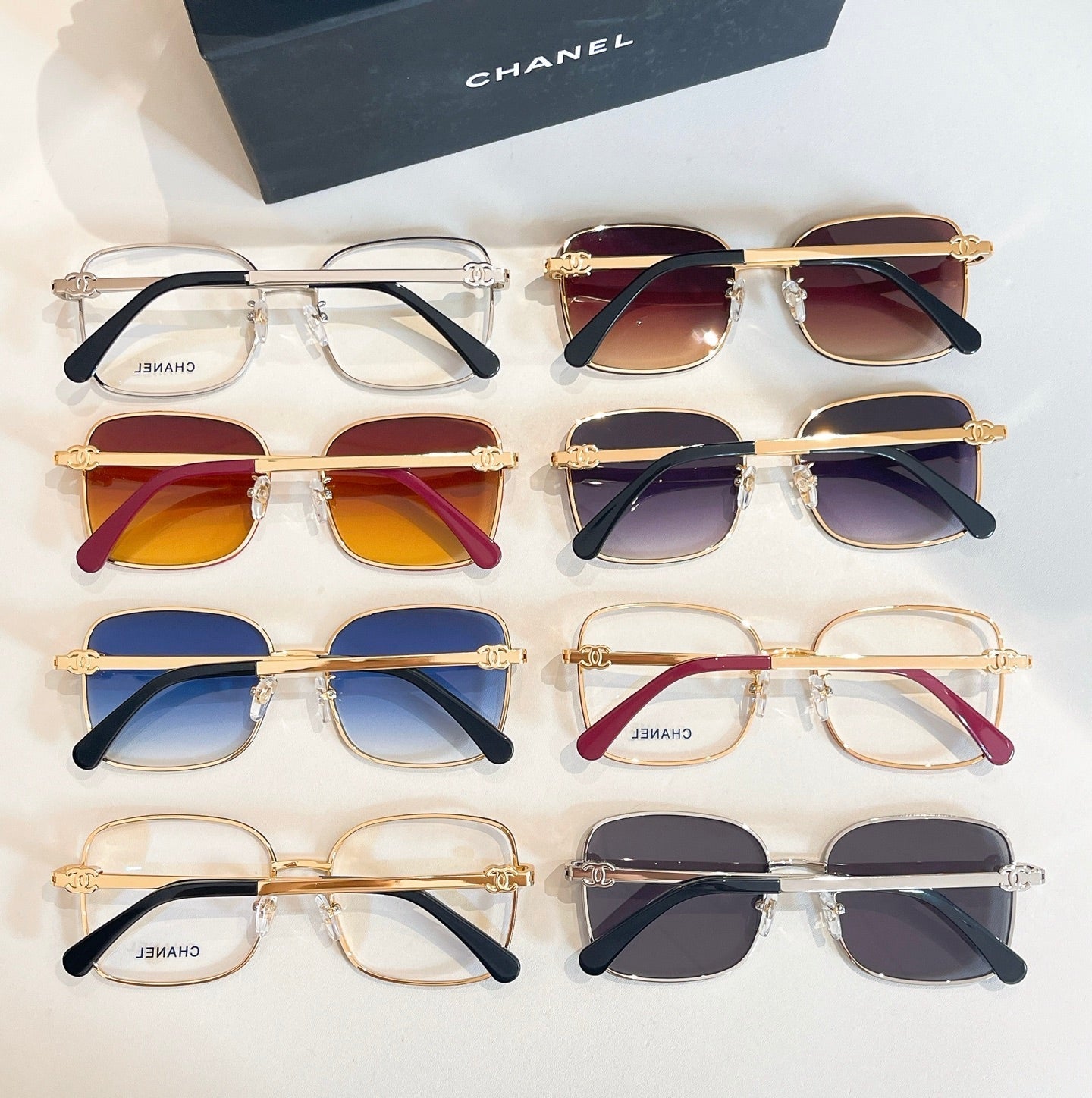 RECTANGULAR SUNGLASSES CH2219 IN METAL