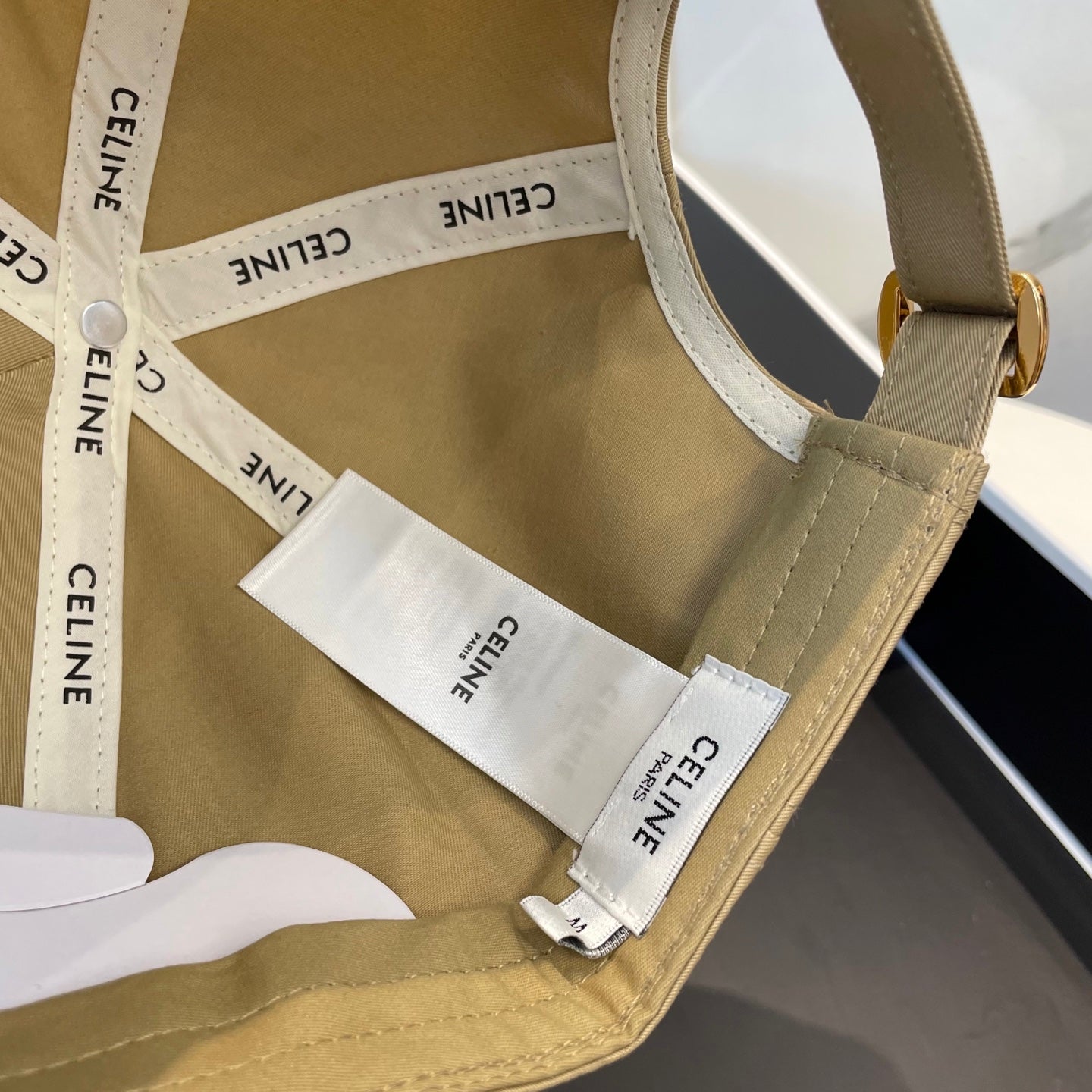 BASEBALL CAP MODEL 652407 IN OLIVE GREEN AND WHITE FABRIC