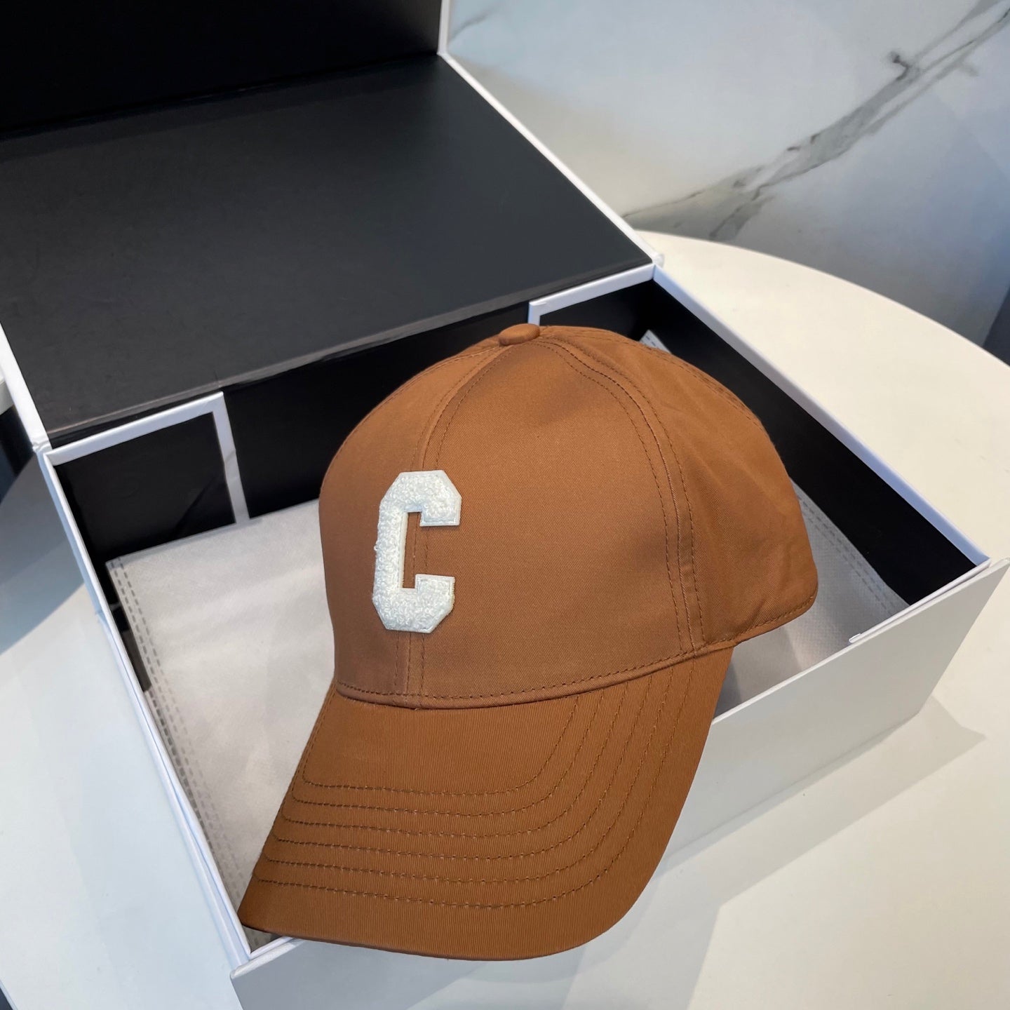 BASEBALL CAP MODEL650751 IN BURNT ORANGE COTTON