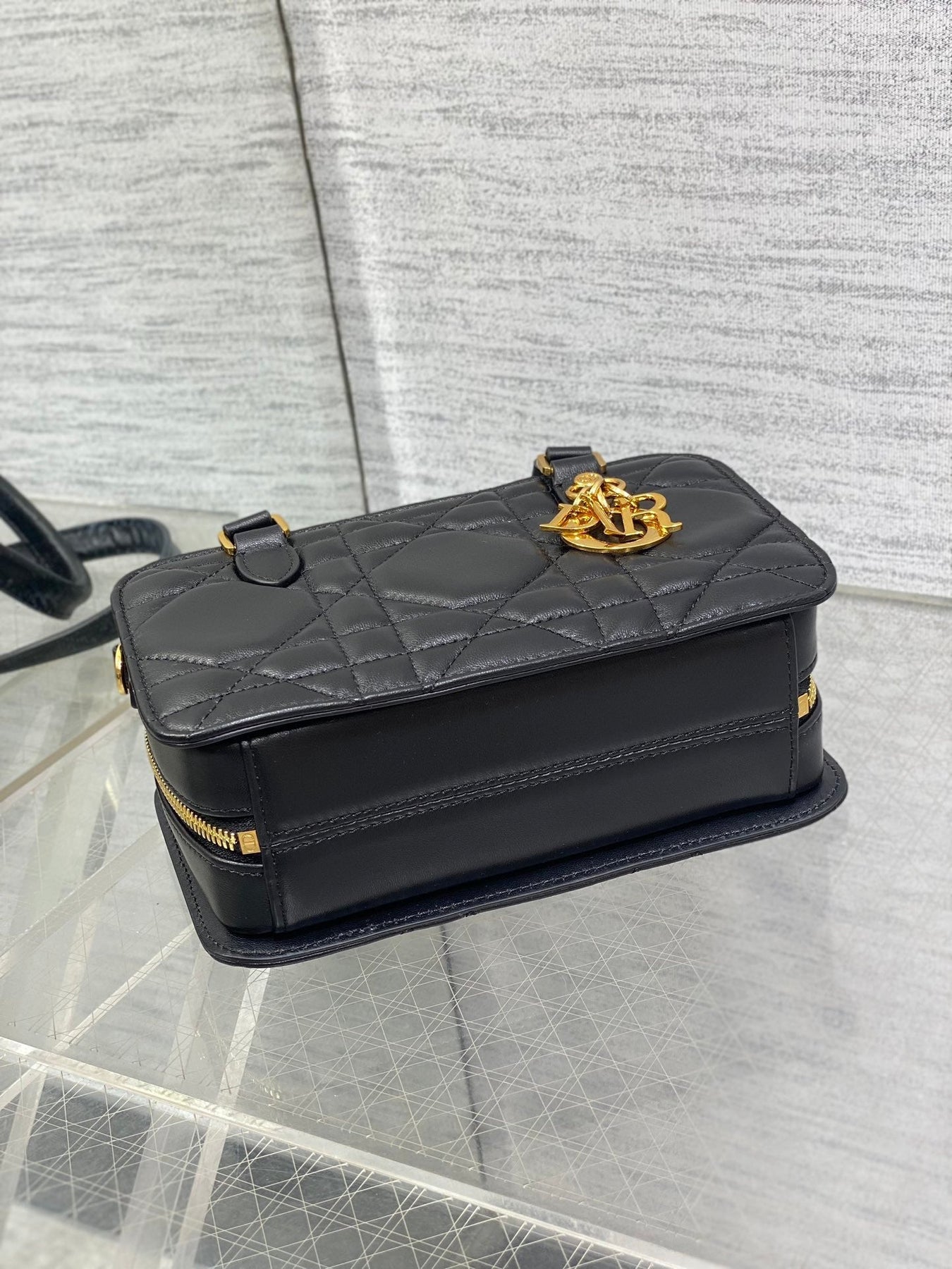 MINI GROOVE BAG 20 IN BLACK MACROCANNAGE LAMBSKIN 226487