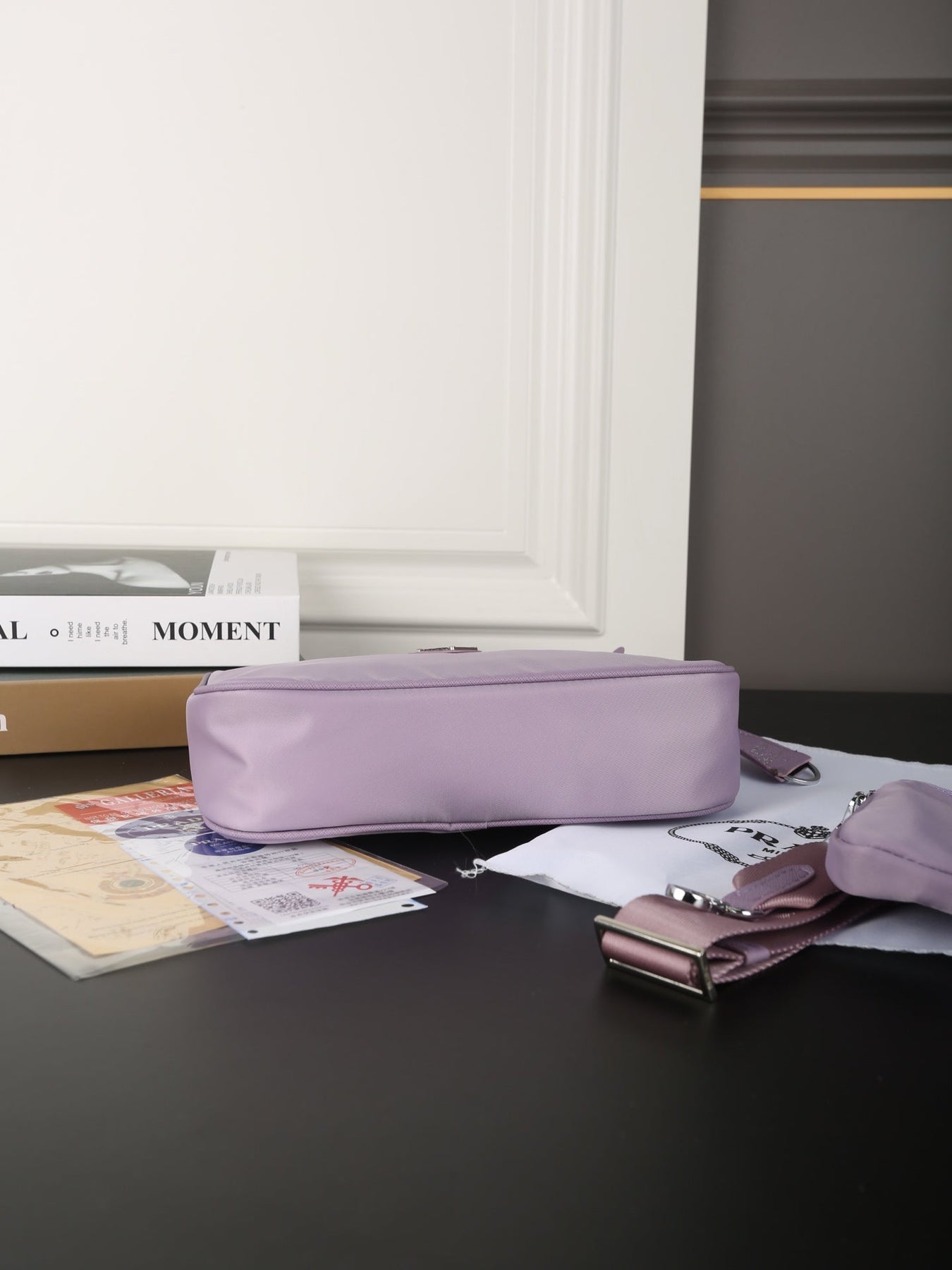 HOBO RE-EDITION BAG 25 IN VENUS PURPLE RE-NYLON SILVER HARDWARE