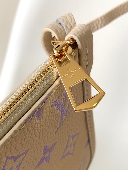 CARRYALL PM 29 BAG IN BEIGE MIX PURPLE MONOGRAM EMPREINTE LEATHER