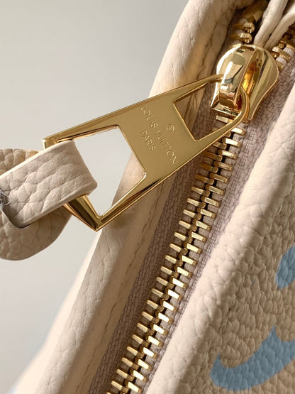 CARRYALL PM 29 BAG IN BEIGE MIX BLUE MONOGRAM EMPREINTE LEATHER