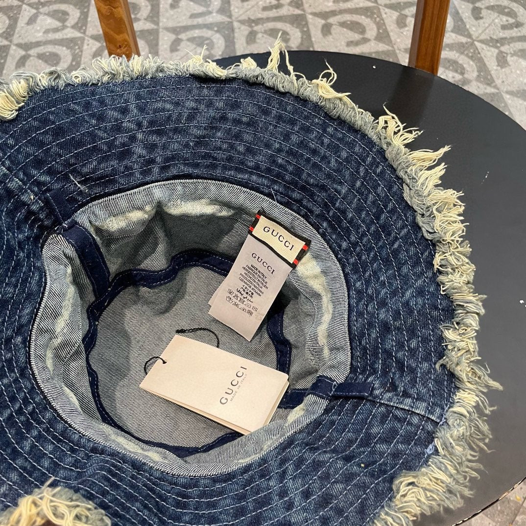 BUCKET HAT IN AEGEAN BLUE DENIM 346893