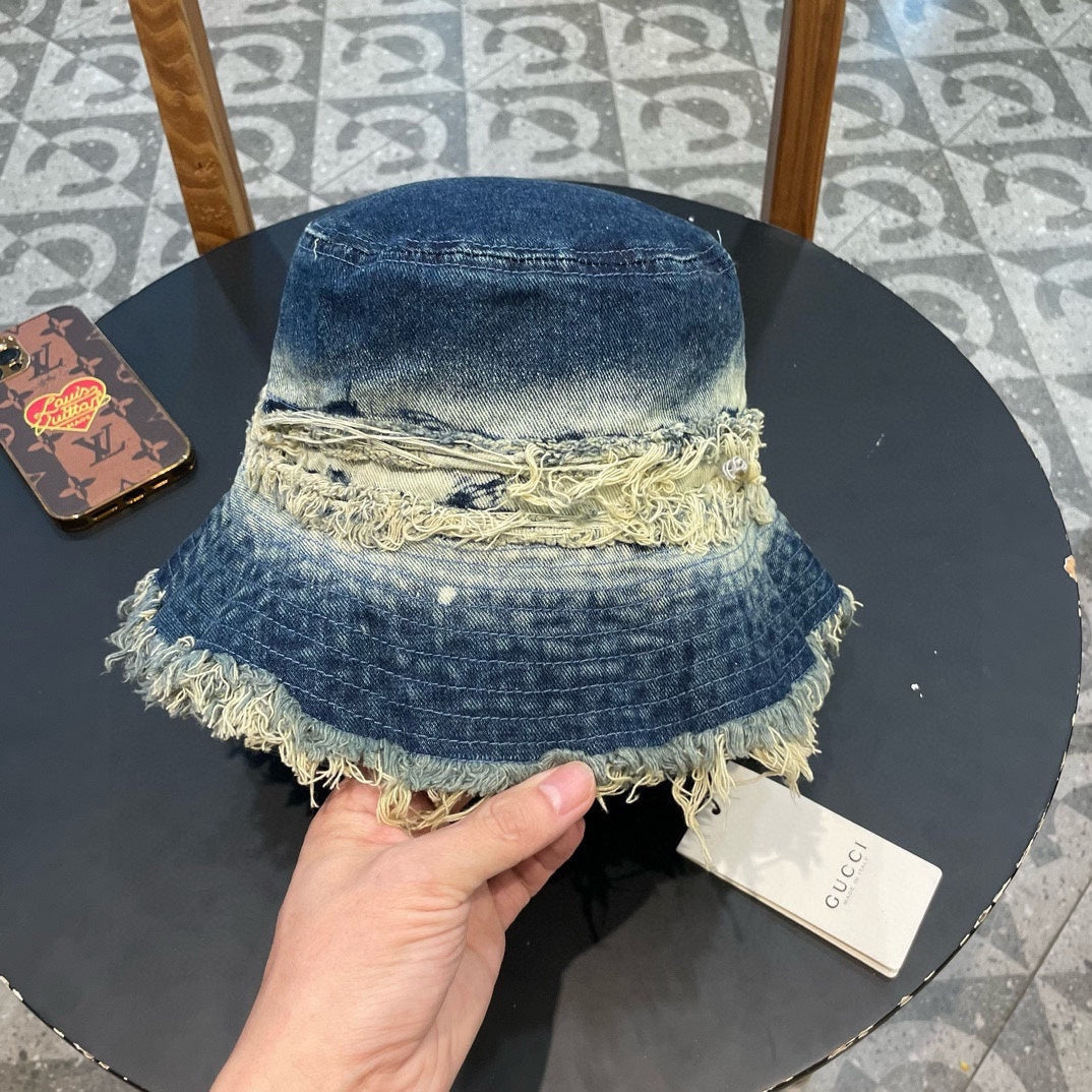 BUCKET HAT IN AEGEAN BLUE DENIM 346893