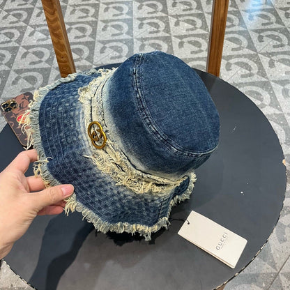 BUCKET HAT IN AEGEAN BLUE DENIM 346893