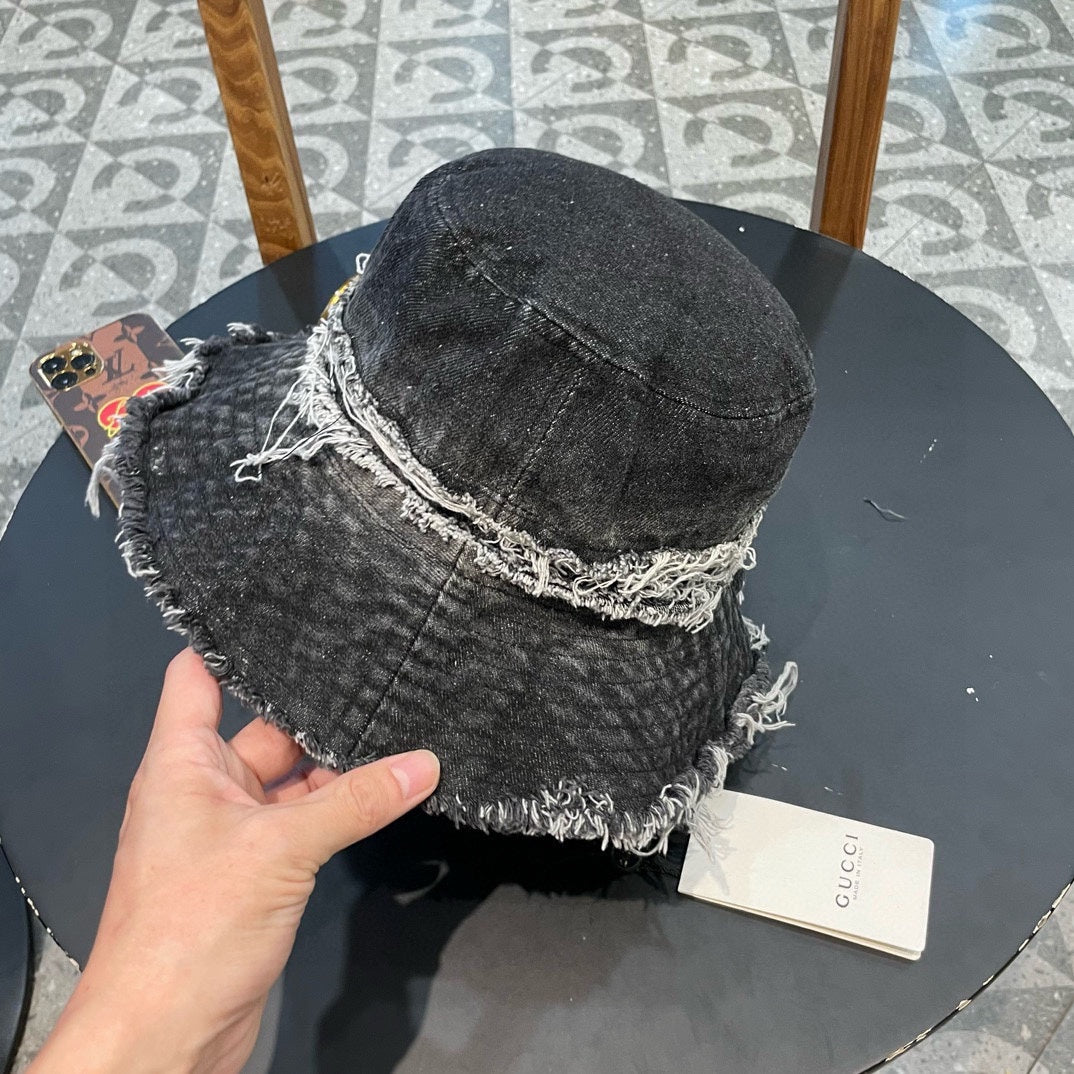 BUCKET HAT IN BLACK DENIM 346894