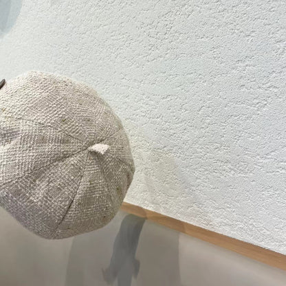 BERRET HAT IN WHITE CREAM TWEED 394274