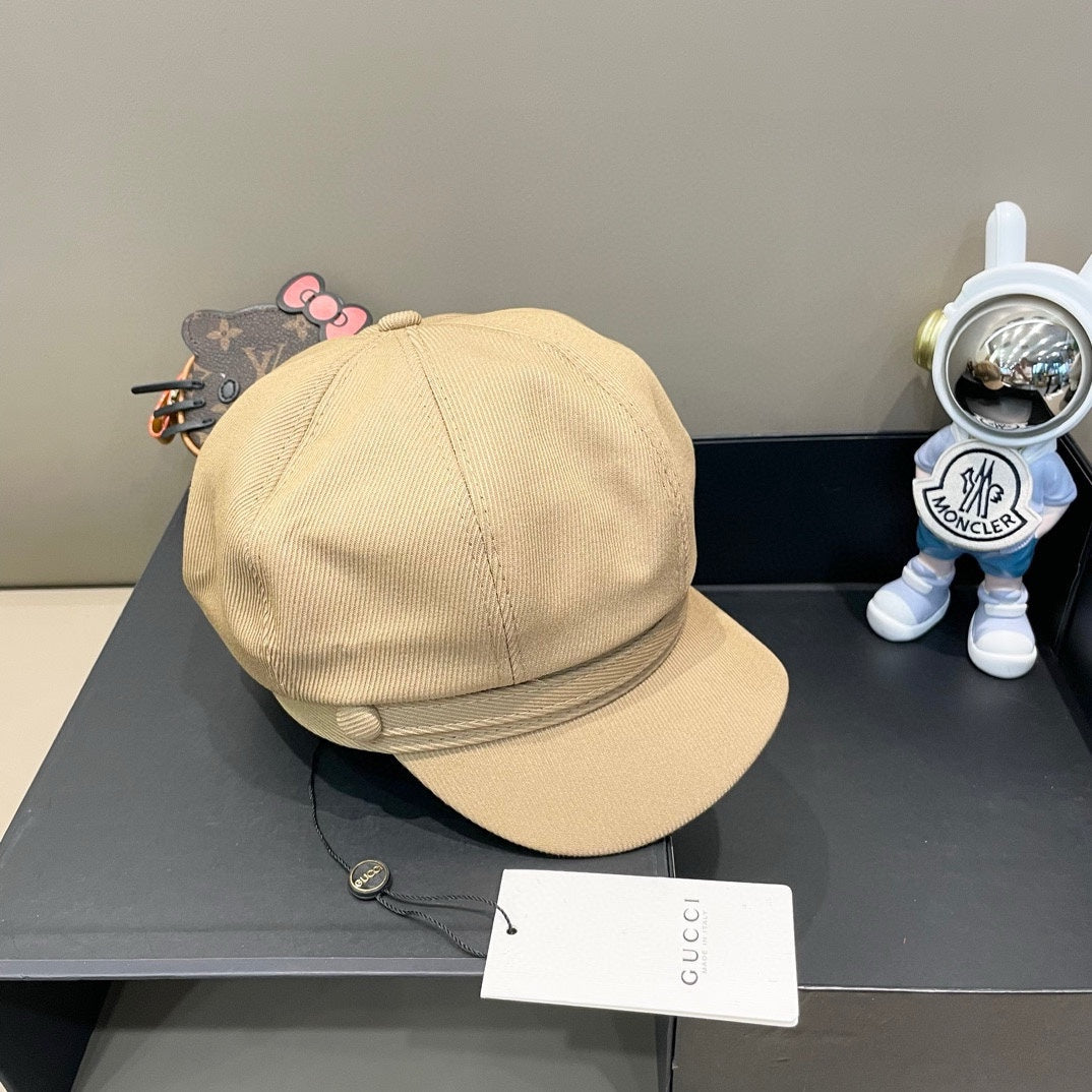 BAKER BOY CAP IN TORTILLA BROWN FABRIC 400794