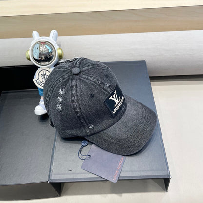 BASEBALL CAP IN DARK GRAY DENIM 406958