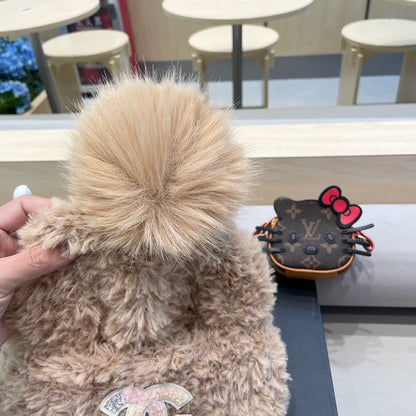 BEANIE HAT IN CAMEL BEIGE SOLF FLEECE 419713