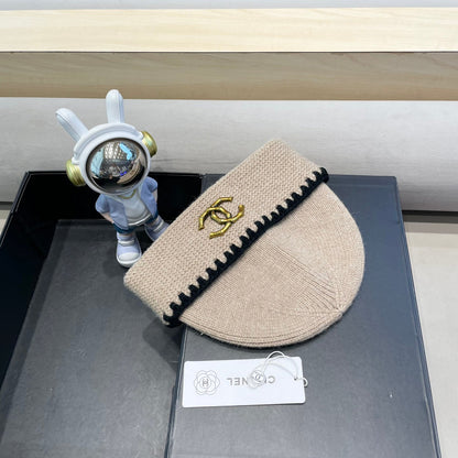 BEANIE HAT IN CAMEL BEIGE WOOL 419781
