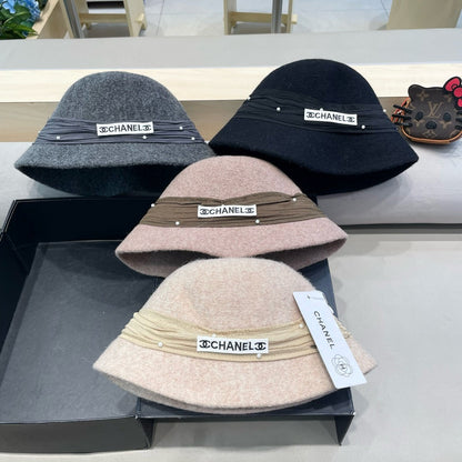 BUCKET HAT IN ROSY BROWN WOOL BLEND 426248