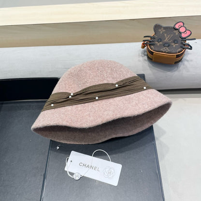 BUCKET HAT IN ROSY BROWN WOOL BLEND 426248