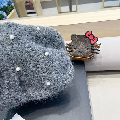 BEANIE HAT IN SHARK GRAY WOOL 430083