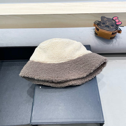 BUCKET HAT IN BEIGE MIX WENGE BROWN LAMB WOOL 431623