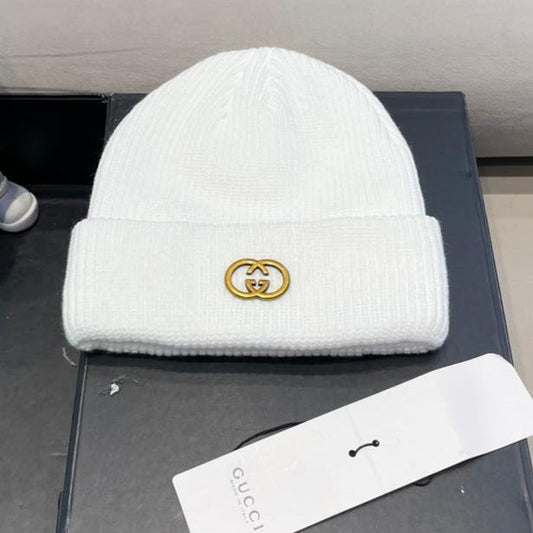 BEANIE HAT IN WHITE WOOL 433459