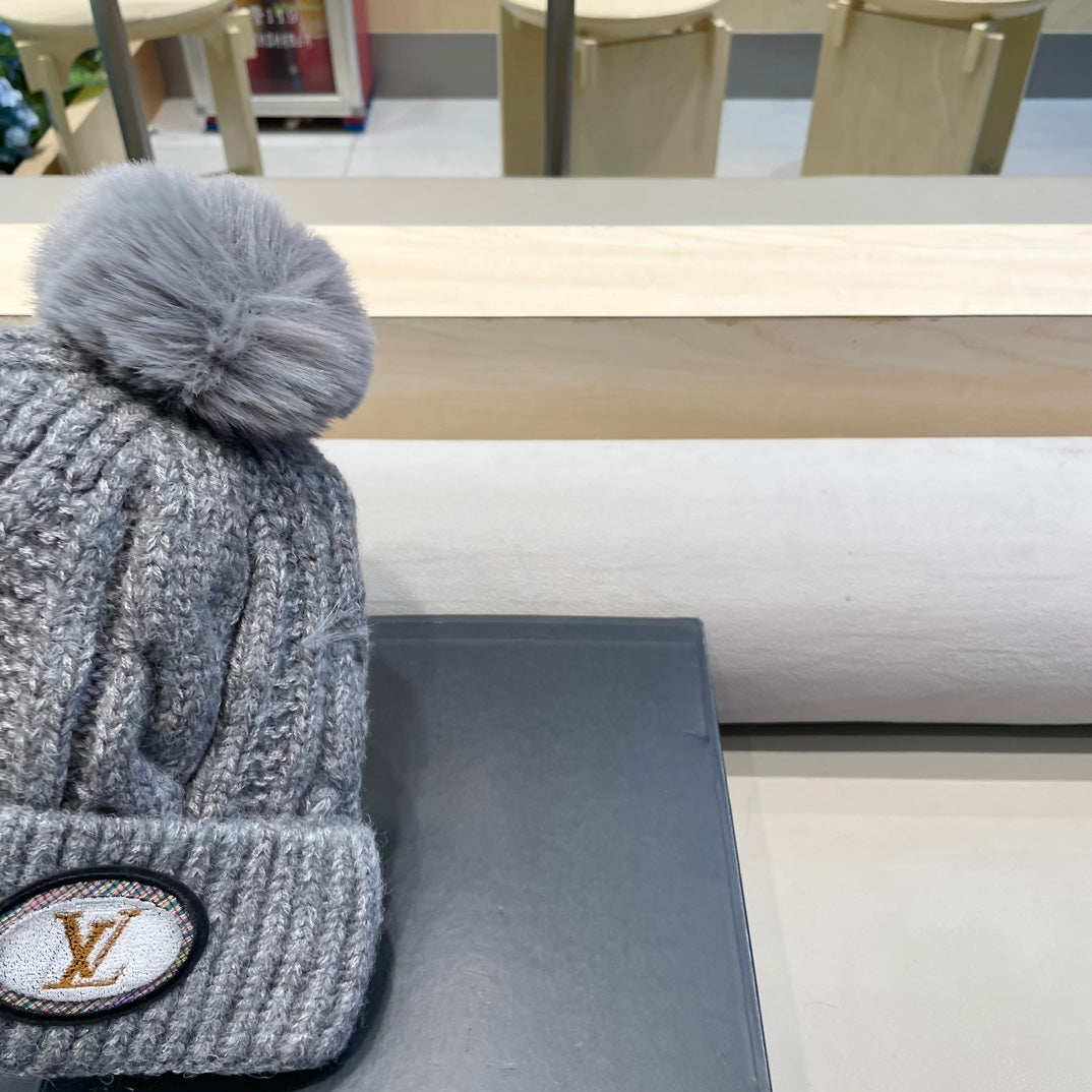 BEANIE HAT IN GRAY WOOL 433485