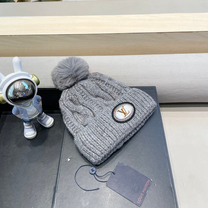 BEANIE HAT IN GRAY WOOL 433485