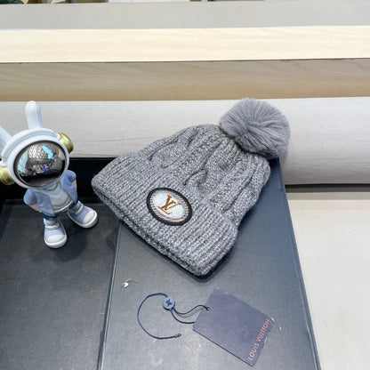 BEANIE HAT IN GRAY WOOL 433485