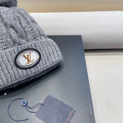 BEANIE HAT IN GRAY WOOL 433485