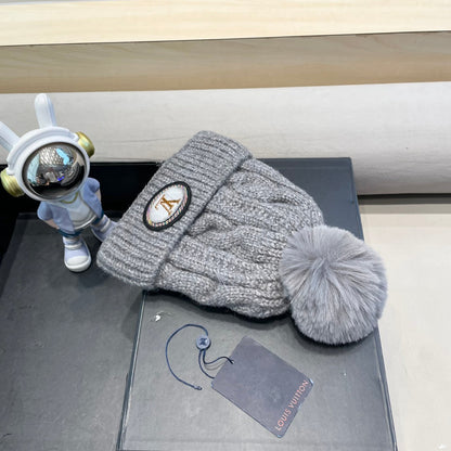 BEANIE HAT IN GRAY WOOL 433485