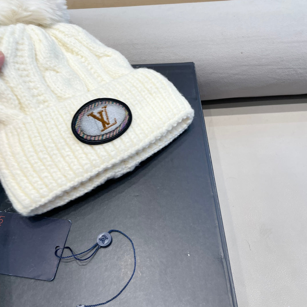 BEANIE HAT IN WHITE WOOL 433487
