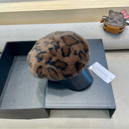 BAKER BOY HAT IN BROWN MINK FUR 438088