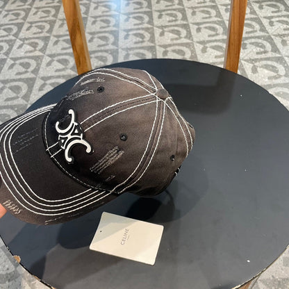 BASEBALL CAP MODEL 650510 IN BLACK OMBRE COTTON