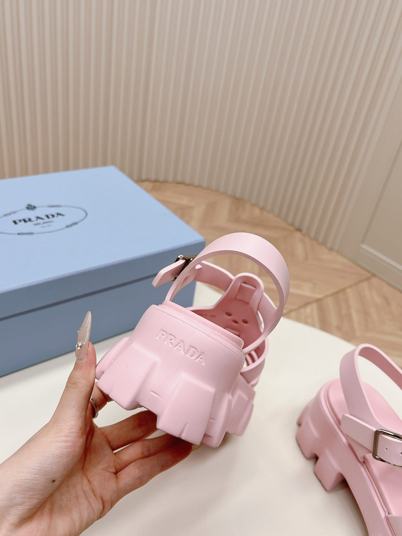 Pra Rubber Monolith Sandals 55 Pink