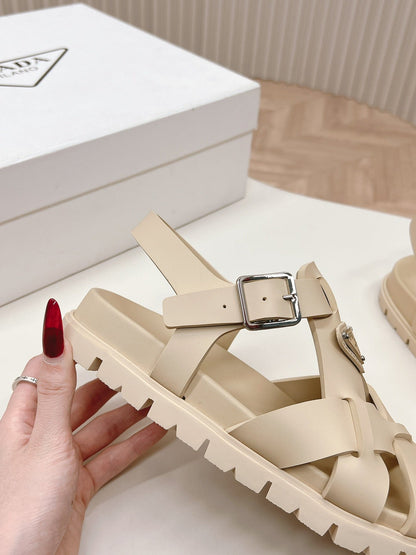 Pra Interwoven Straps Sandals 30 Beige