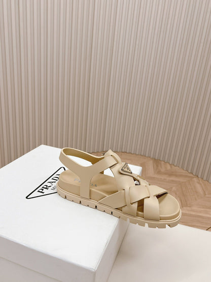 Pra Interwoven Straps Sandals 30 Beige