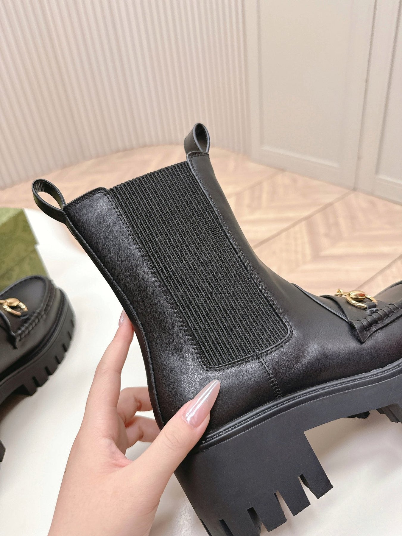 GG MARTIN HORSEBIT BOOTS IN BLACK IMPORTED CALFSKIN