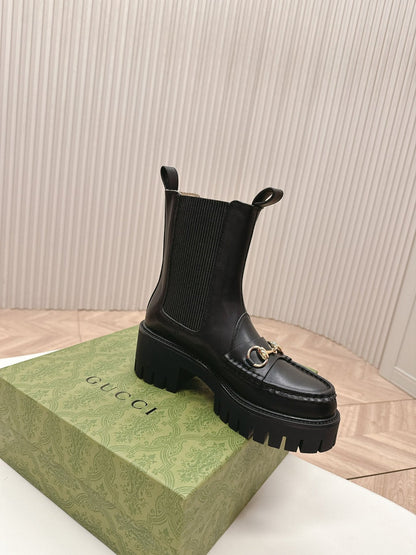 GG MARTIN HORSEBIT BOOTS IN BLACK IMPORTED CALFSKIN