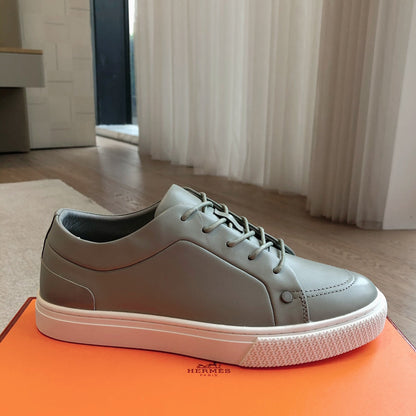IRWIN SNEAKER LIGHT GRAY CALFSKIN