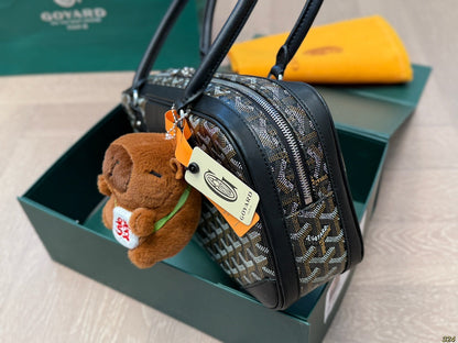 SAINT MARTIN BAG 34 IN BLACK GOYARDINE CANVAS AND CALFSKIN