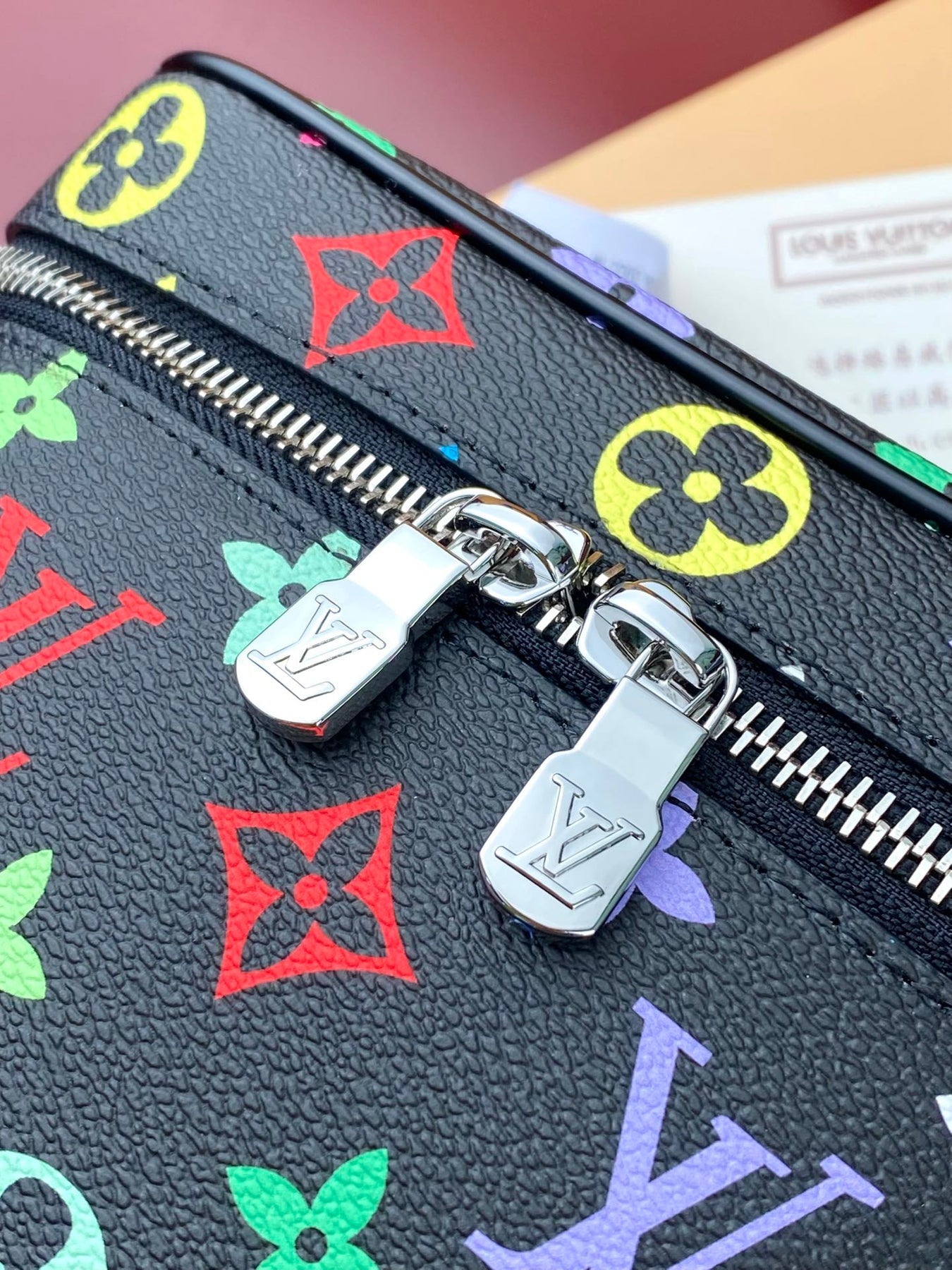 NICE BB 20 IN COLORFUL MONOGRAM CANVAS SILVER ZIPPER