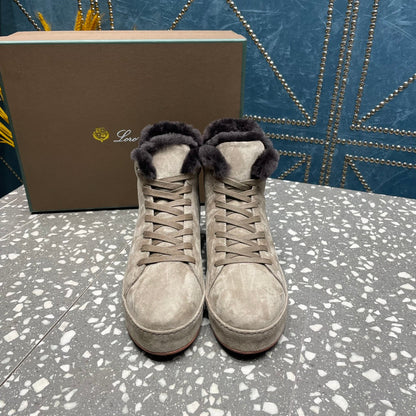 LP WINTER NUAGES HIGH SNEAKERS LIGHT GRAY LAMBSKIN