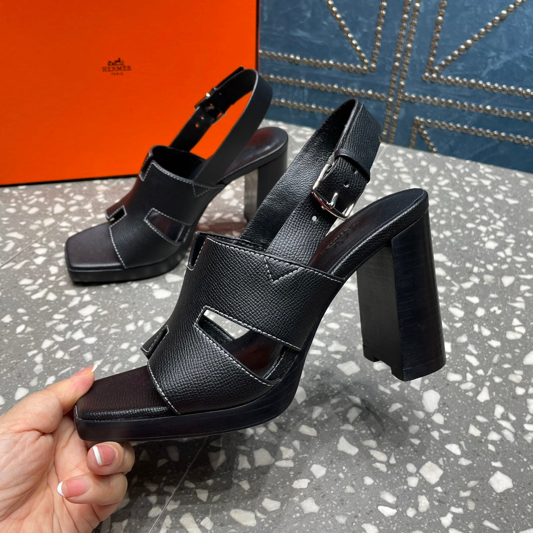 ERIS SANDAL 95 BLACK LAMBSKIN