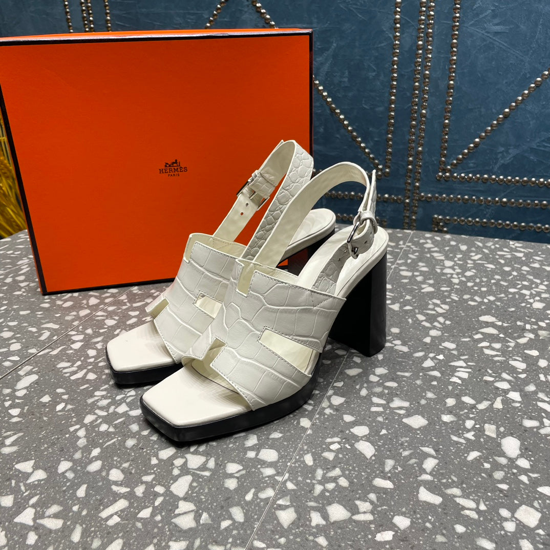 ERIS SANDAL 95 WHITE CALFSKIN