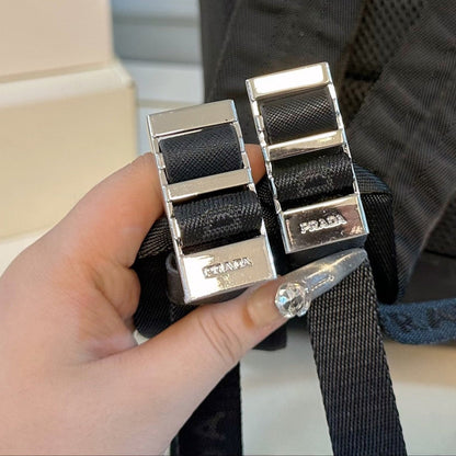 BUCKLE BACKPACK 45 IN BLACK RE-NYLON FABRIC