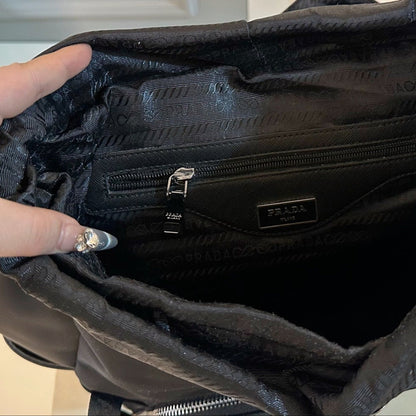 BUCKLE BACKPACK 45 IN BLACK RE-NYLON FABRIC